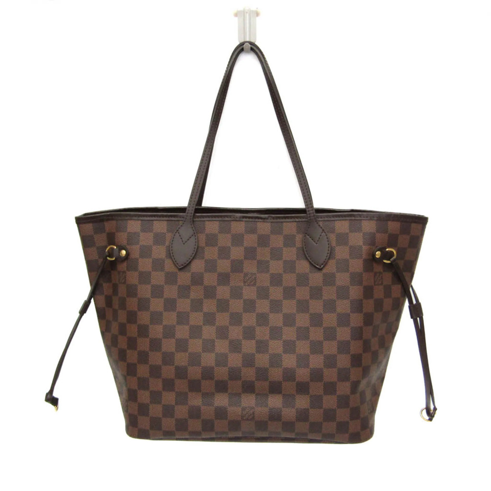LOUIS VUITTON Authentic Brown Damier Neverfull MM Tote Bag